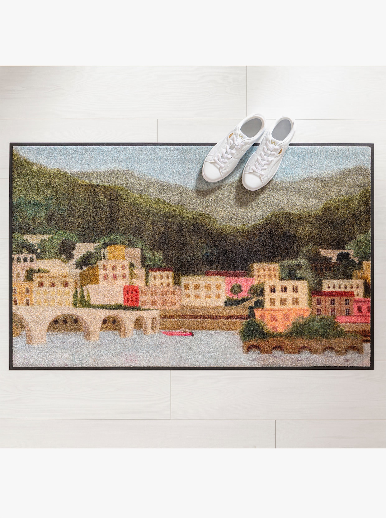 wash+dry by Kleen-Tex Fußmatte - grün-rosé