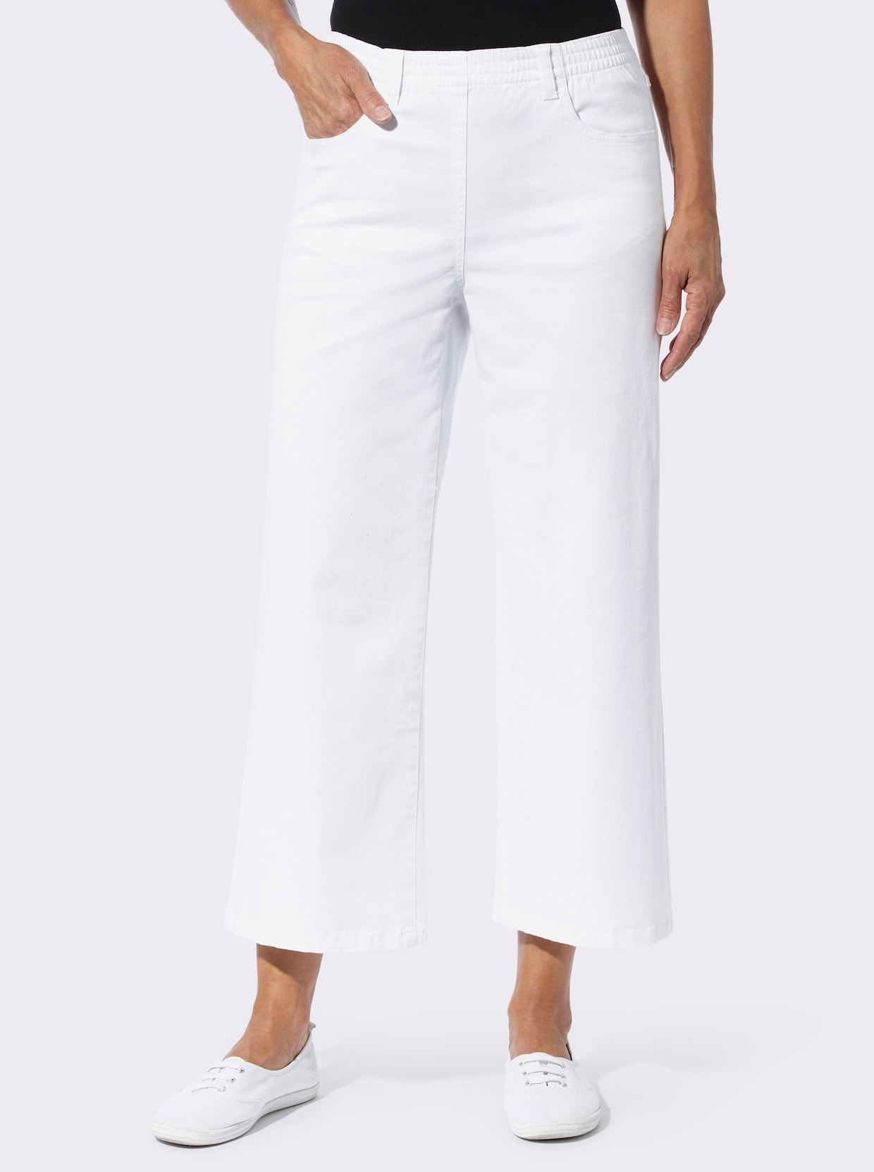 7/8-jeans - blue-bleached + wit