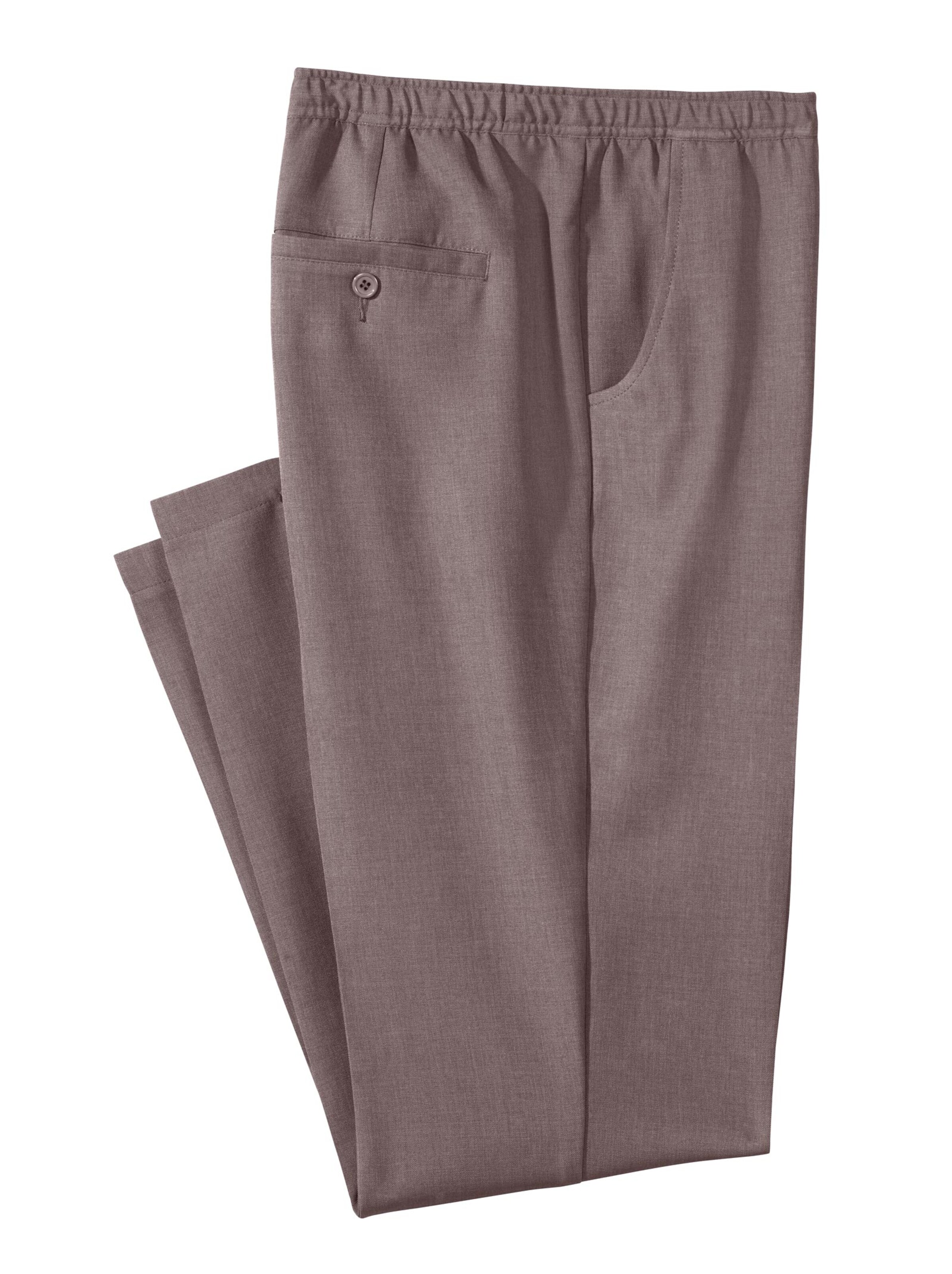 Schlupfhose - braun-meliert