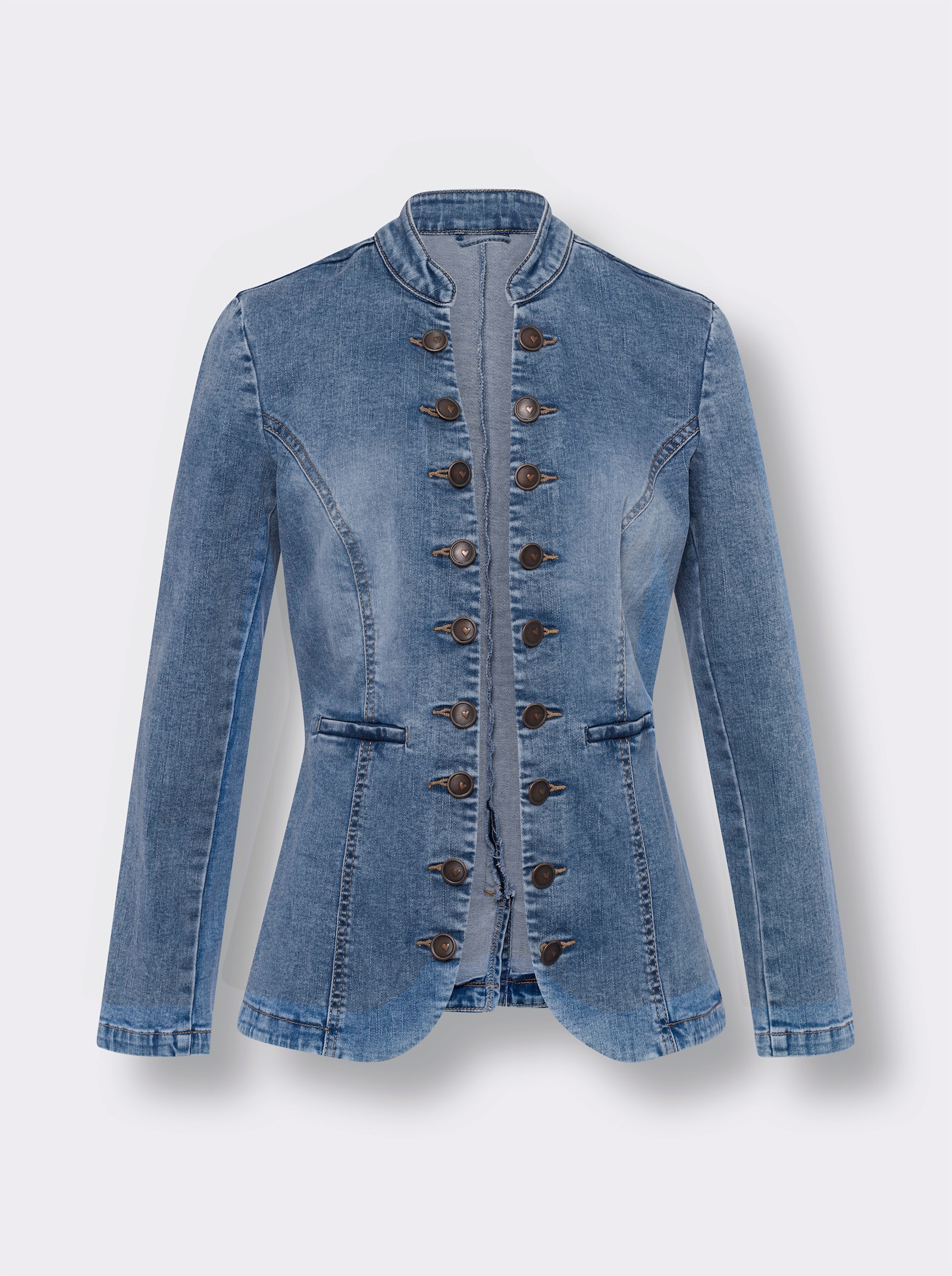 heine Jeansblazer mit Häkchenverschluss - blue-bleached