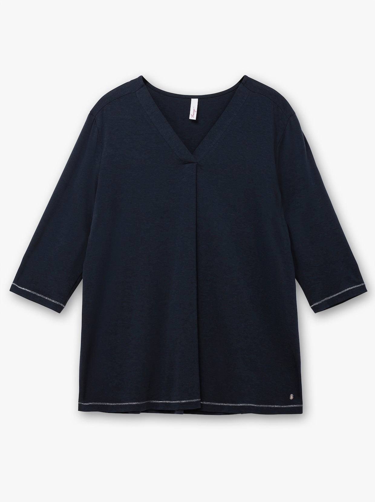 sheego Shirt met 3/4-mouw - diepblauw