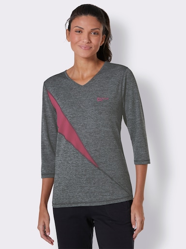 Catamaran Sports Funktionsshirt schnelltrocknend - grau-meliert-pink