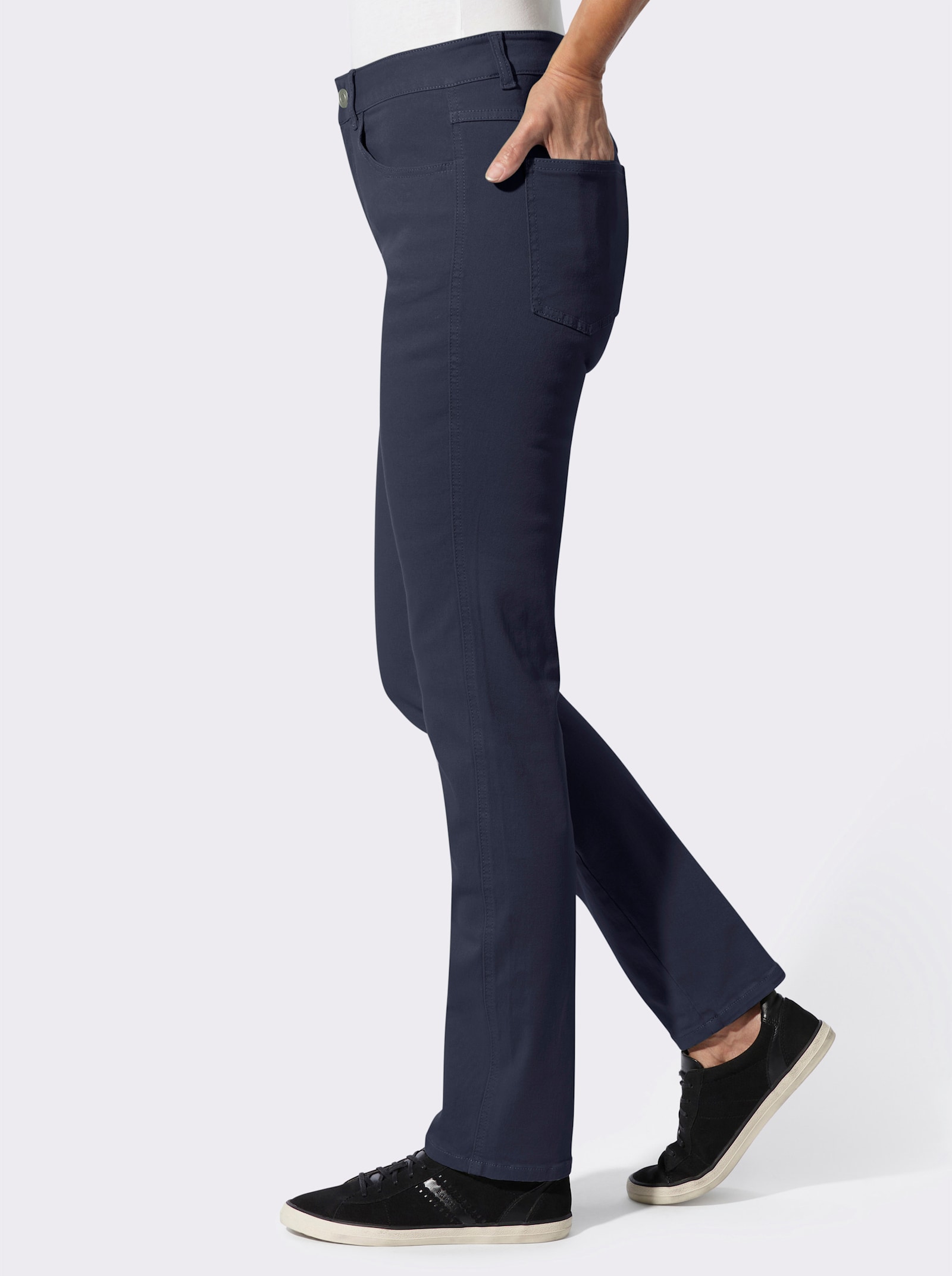 Röhrenjeans in Twill-Qualität - marine