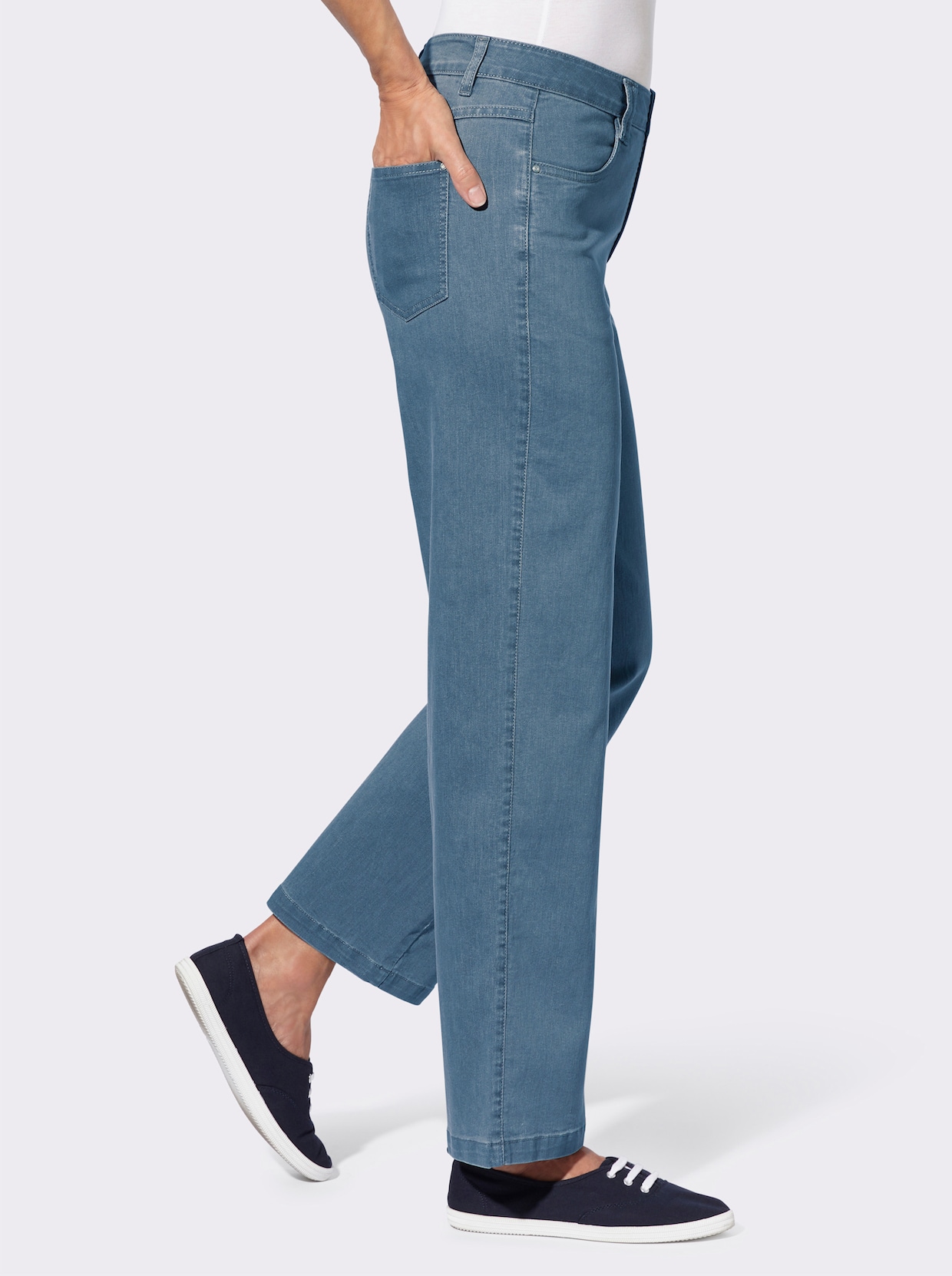 jeans - blue-bleached